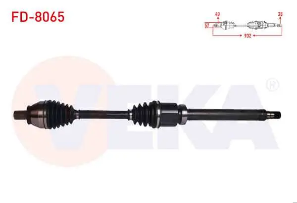 Komple Aks Sağ On Ford Mondeo IV 2.0 TDCI A-T Uzunluk 932 mm 2007-2014