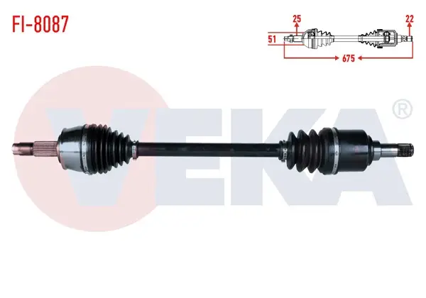 Komple Aks Sol Ön Fiat Egea 1.4 16V M-T Uzunluk 675mm 2015 -