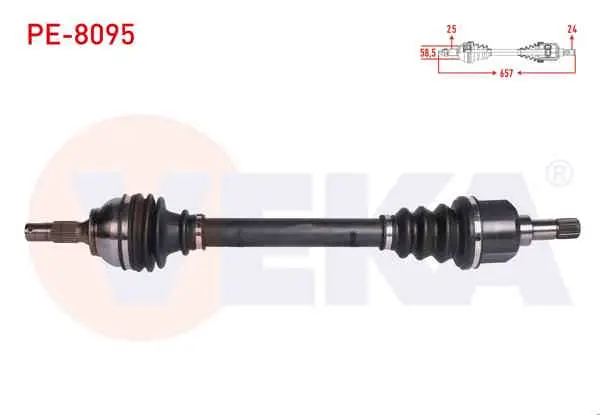 Komple Aks Sol Ön Peugeot 301 1.6 HDI 100 Ps Euro 6 Uzunluk 657 mm 2018 -
