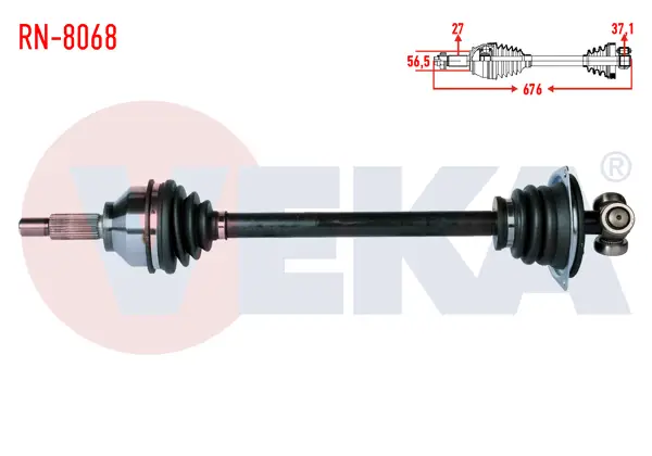 Komple Aks Sol Ön Renault Traffic II (Fl) 1.9 DCI Uzunluk 676 mm 2001-2014