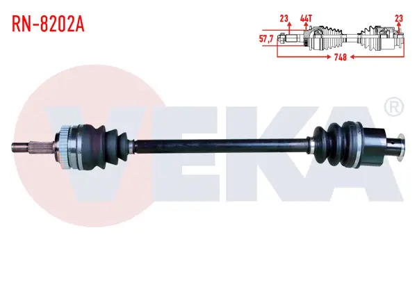 Komple Aks Sağ On Renault Scenic I (Ja) 1.6İ 16V M-T ABS li 44 Dıs Uzunluk 748mm 1999-2003