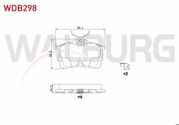 Fren Balata Arka Honda Accord VII (Cl) 1.6İ 16V 2003-2008 / Accord VII (Cl) 2.0 16V 2003-2008