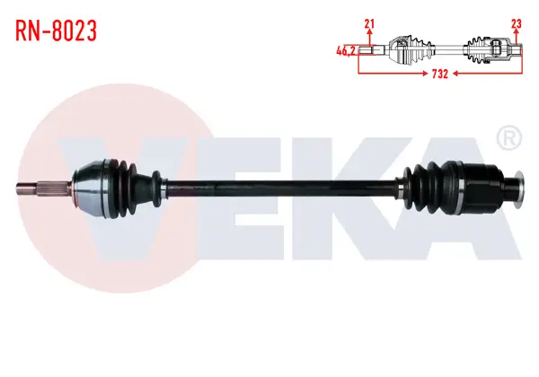 Komple Aks Sağ On Renault R19 1.4 Uzunluk 738,8mm 1988-2001