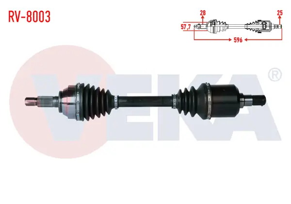 Komple Aks Sağ On Land Rover Freelander (Ln) 2.0 TD Uzunluk 596mm 1998-2007