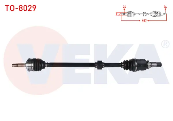 Komple Aks Sağ On Toyota C-Hr (_X1_) 1.8 Hybrid Uzunluk 957 mm 2016 -