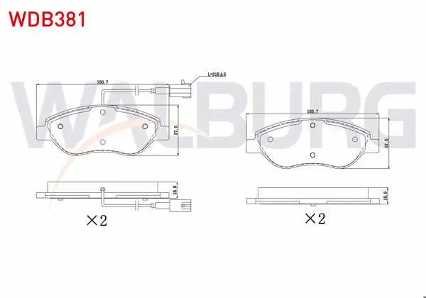 Fren Balata Ön Fişli Fiat Stilo (192) 1.4 16V 2001-2010 / Mıto (955) 1.4 T 2008-/ Mıto (955) 1.3 JTD 2008-/ Mıto (955) 1.6 JTD 2008 -