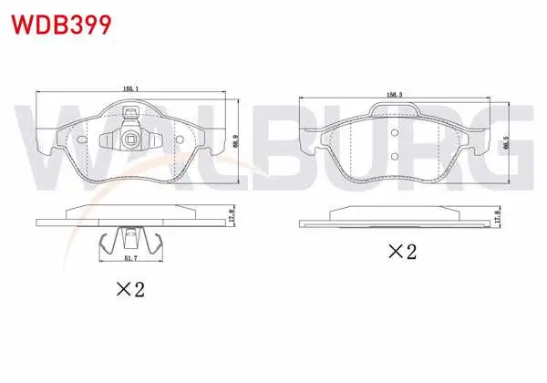 Fren Balata Ön Renault Megane II (Bm0 / 1,Cm0 / 1) 1.5 DCI 2002-2008 / Megane II (Bm0 / 1,Cm0 / 1) 1.9 DCI 2002-2008 / Megane II (Bm0 / 1,Cm0 / 1) 1.6İ 16V 2002-2008