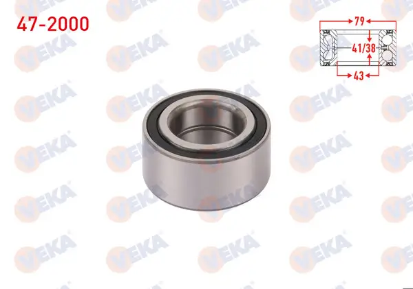 On Tekerlek Rulmanı Sol-Sağ 43X79x41 / 38 Honda Civic V 1.6İ 1992-1995 / Civic VI 1.4İ-1.5İ-1.6İ 1995-2001 / Civic VII 1.4-1.6İ 2000-2006 / Hr-V 1.6 1999 -