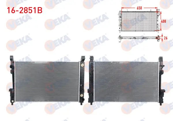 Su Radyatörü Brazing Mercedes A Serisi (W169) A 150-A 160-A 170-A 180-A 180 CDI-A 200 A-T / M-T 2004-2012 / B Serisi (W245) B 150-B 160-B 180 CDI-B 200 A-T / M-T 2005-2011