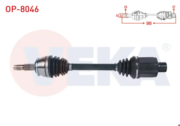 Komple Aks Sağ On Uzunluk 585mm Opel Mokka 1.4 M-T 2012-/ Chevrolet Trax 1.4 M-T 2012-2014
