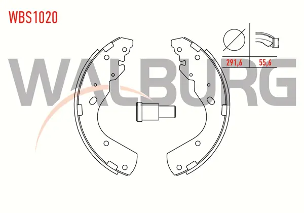 Fren Pabuç Balata Arka 291,6X55,6 Ford Ranger (Er) 1999-2006 / Ranger (Et) 2002-2006 / Mazda B Serisi (Un) 2.5 TD 1998-2006 / Bt50 2.5 Cd 2006 -