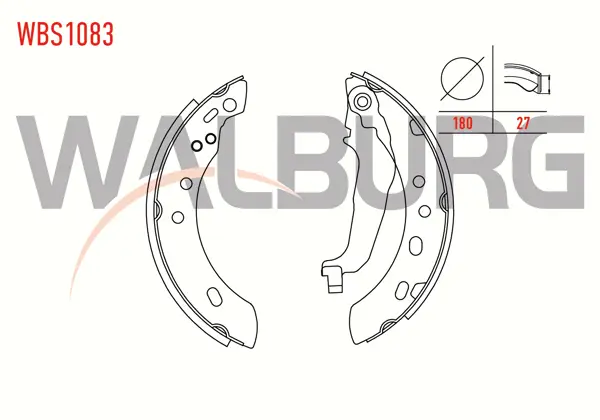 Fren Pabuç Balata Arka Nissan Micra (K11) 1.3İ 16V Levyelı 180X27 mm 1992-2003 / Nissan Micra (K11) 1.4İ 16V 1992-2003 / Nissan Micra (K11) 1.5 D 1992-2003 / Nissan Micra (K11) 1.0İ 16V 1992-2003