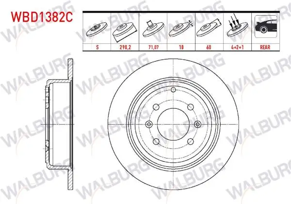 Fren Diski Arka Düz Kaplamalı 4 Bjn 290,20X10x71,07X60 Peugeot 406 (8B) 2.0İ 1995-2004 / 406 (8B) 1.8 1995-2004 / 406 (8B) 2.2 1995-2004 / 406 (8B) 3.0 V6 1995-2004
