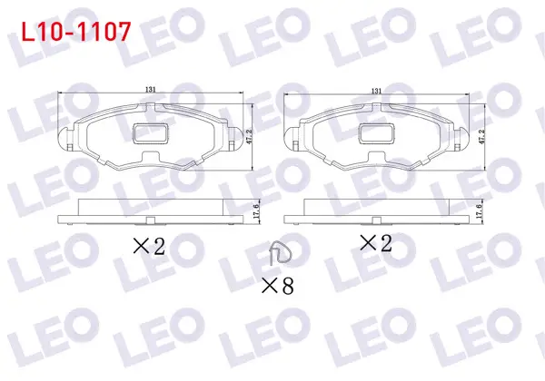 Fren Balata Ön Peugeot 206 (2A / C) 1.4İ 16V 1998-2006 / 206 (2A / C) 1.4 HDI 1998-2006 / 206 (2A / C) 1.6İ 16V 1998-2006