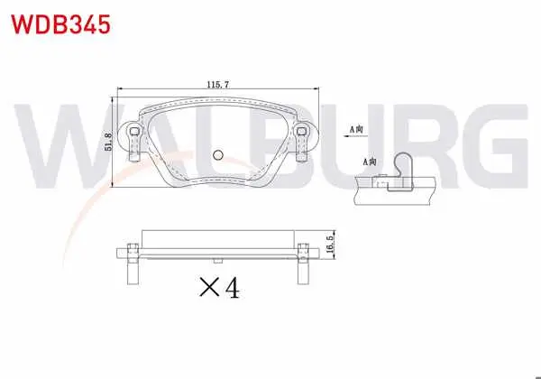 Fren Balata Arka Ford Mondeo III 1.6İ 16V 2000-2007 / Mondeo III 2.0İ 16V 2000-2007 / Mondeo III 2.0 TDCI 2000-2007