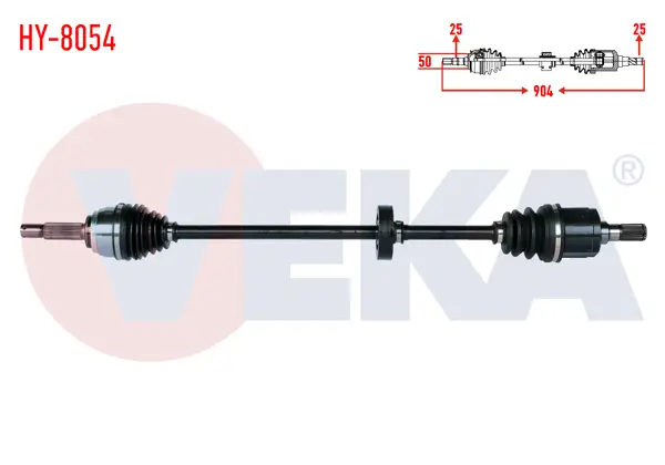 Komple Aks Sağ On Hyundai Accent I (X-3) 1.3İ Uzunluk 904mm 1994-2000
