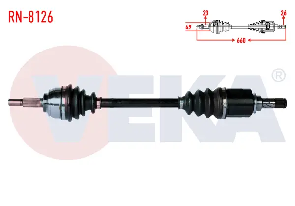 Komple Aks Sol Ön Dacia Sandero Stepway 1.5 DCI Uzunluk 660mm 2012 -