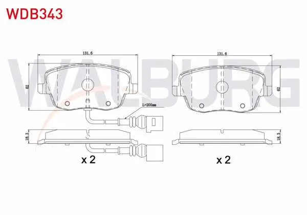 Fren Balata Ön Fişli VW Polo 1.4İ 16V 2001-2012 / 1.4 TDI 2001-2012 / 1.9 TDI 2001-2012 / 1.6İ 16V 2001-2012 / Skoda Fabia (6Y2) 1.4İ 1999-2007 / Fabia II 1.4 2006-2015 / Roomster (5J) 1.4 TDI 2006 -