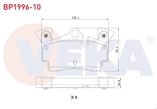 Fren Balata Arka Audi Q7 (4L) 3.0 TDI-4.2 FSI-4.2 TDI 2006-2015 / Porsche Cayenne (955) 3.2-S 4.5İ V8 2002-2010