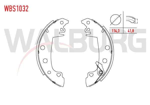 Fren Pabuç Balata Arka Fiat 131 Dks 1.6 228,6X42 mm 1979-1993 / Sahın 1.6 1993-2002 / Kartal 1.6 1993-2002 / Dogan 1.6 1993-2002 / Renault R12 1.4 1979-1993