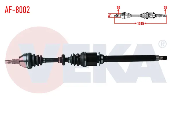 Komple Aks Sağ On Alfa Romeo 159 (939) 1.9 Jtdm M-T Uzunluk 1015mm 2006-2011