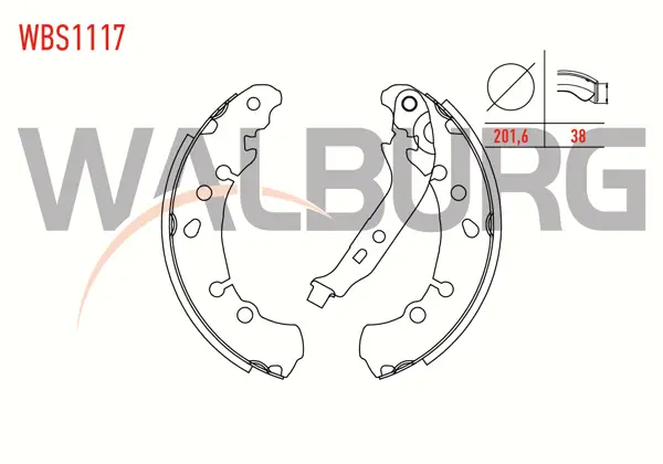 Fren Pabuç Balata Arka Toyota Yaris (P9) 1.3 Vvt-I Levyelı 201,6X38 mm 2006-2010 / Toyota Yaris (P9) 1.4 D4d 2006-2010 / Toyota Yaris (P9) 1.33 VVTI 2006-2010
