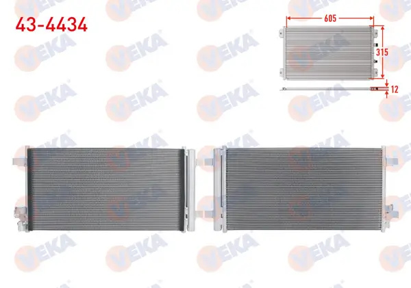 Klima Radyatörü Volkswagen Polo (Aw1) 1.0 2018-/ Seat Ibiza V (Kj1) 1.0 2017-/ Arona (Kj7) 1.0 2017 -