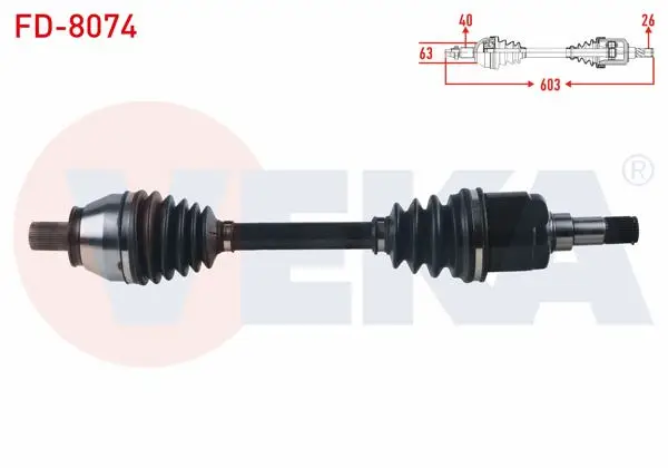 Komple Aks Sol Ön Ford Mondeo IV 1.6. TDCI-2.0 TDCI M-T Uzunluk 603mm 2007-2014