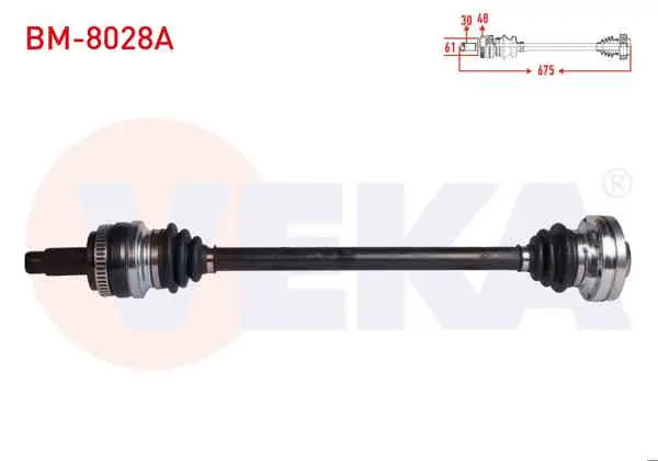 Komple Aks Sağ Arka BMW X3 (E83) 2.0 D ABS li 48 Dıs Uzunluk 675 mm 2004-2010