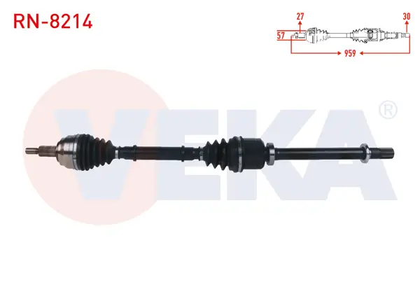 Komple Aks Sağ On Renault Laguna III 2.0 DCI-2.0İ 16V A-T Uzunluk 959mm 2007 -