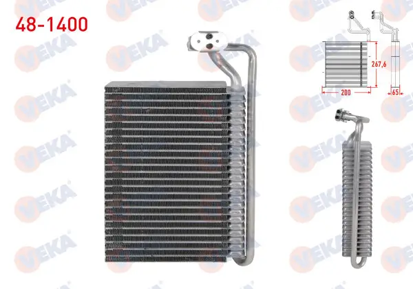 Klima Evaporatoru Borulu 267,6X200x65 BMW 3 Serisi (E46) 316İ-320D-330D-330 Xd 1998-2005 / X3 (E83) 3.0 D-2.0İ-2.0D 2004-2010
