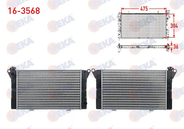 Su Radyatörü Mekanik 3 Sıralı Super Renault 12 1.3-1.4 M-T 1971-2000