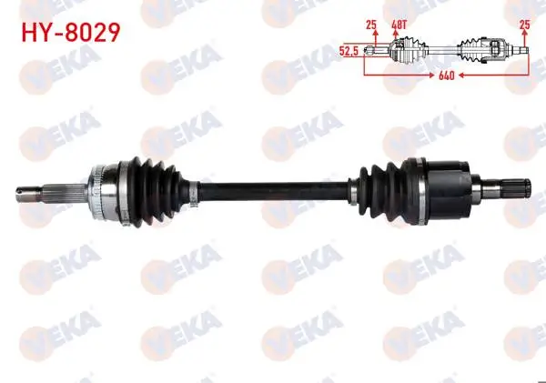 Komple Aks Sol Ön Uzunluk 640mm ABS li 48 Dıs Hyundai Accent Era 1.4İ 16V-1.6 Cvvt 2006-2012