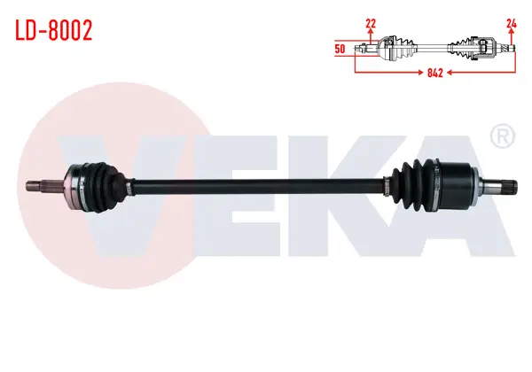 Komple Aks Sağ On 6 Bılyalı Tip Uzunluk 842mm Lada Samara 1500 1986-1994 / Vega 1.5 2000 -