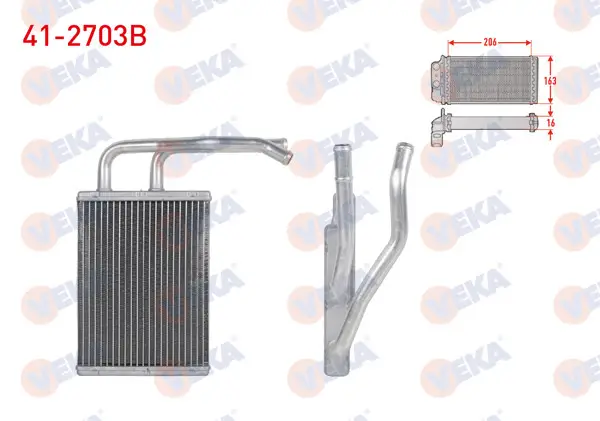 Kalorifer Radyatörü Brazing (5.5mm Fin) Mazda 6 (Gg,Gy) 2.0İ 2002-2007