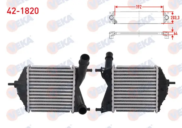 Turbo Radyatörü (Intercooler) Fiat Idea 1.3 D Multijet 70 Hp 2004 -