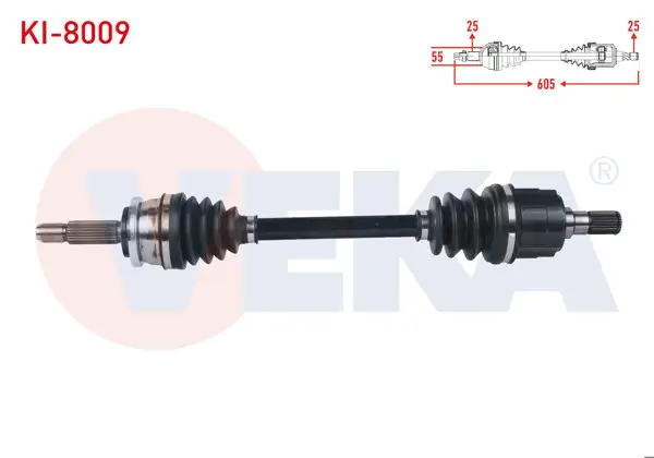 Komple Aks Sol Ön Uzunluk 605mm Kia Picanto (Ja) 1.25 Mpı M-T 2017 -