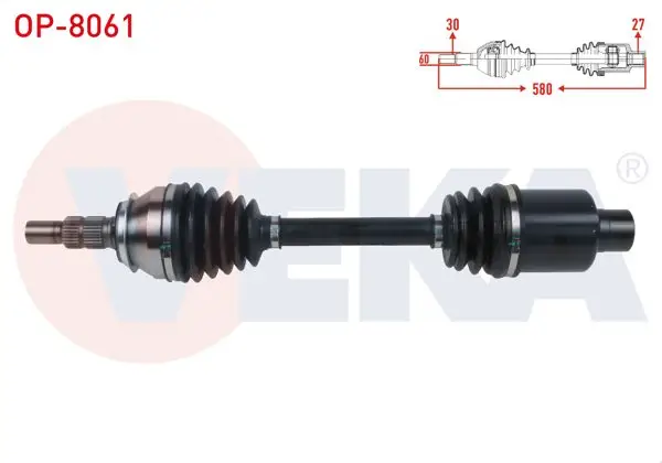 Komple Aks Sağ On Uzunluk 580mm Opel Insignia B 1.6 CDTI-1.5 T 2017 -
