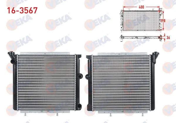 Su Radyatörü Mekanik 3 Sıralı Super Renault 9 1.4-1.6 Karburatorlu 1985-2000 / Renault 11 1.6 1983-1995