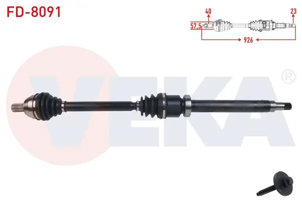 Komple Aks Sağ On Uzunluk 926mm Ford Mondeo IV 1.6 M-T 2007-2014