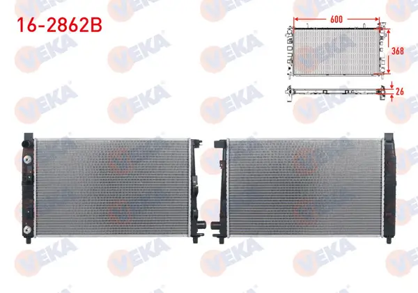 Su Radyatörü Brazing Mercedes A Serisi (W168) A 140-A 160-A 160 CDI-A 170-A 170 CDI 1997-2004 / Vaneo (414) 1.6-1.9-1.7 CDI 2002-2005