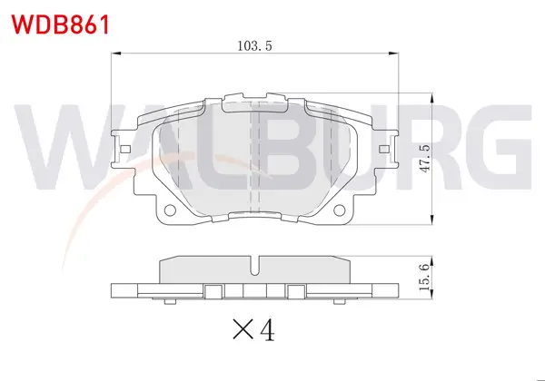 Fren Balata Arka Toyota Corolla 2019-/ Rav 4 V 2018-/ Yaris Cross 2020 -