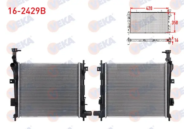 Su Radyatörü Brazing Kia Picanto (Ta) 1.1-1.25 M-T 2011 -