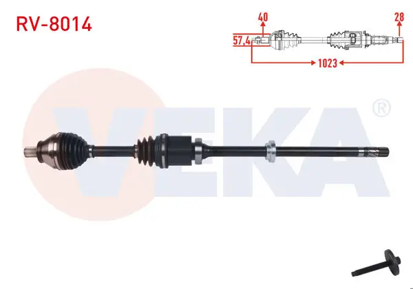 Komple Aks Sağ On Uzunluk 1.022,5mm Land Rover Freelander II 2.2 Td4 6 M-T 2006-2014