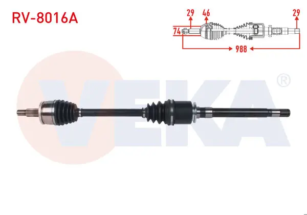 Komple Aks Sağ On ABS li 46 Dıs Uzunluk 998mm Land Rover Discovery III 2.7 V6 TDI A-T 2004-2010