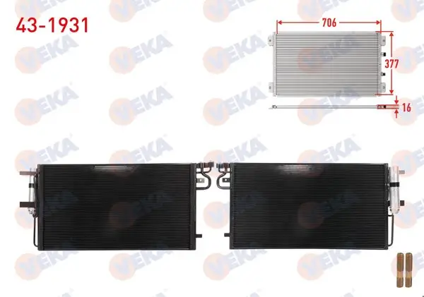 Klima Radyatörü Ford Focus III 1.5 Ecoboost 2011-2018 / Kuga II 1.5 Ecoboost 2013 -