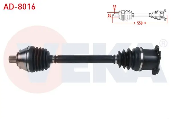 Komple Aks Sağ On Uzunluk 558mm Audi A6 (4F2,C6) 2.0 TDI A-T 2004-2011 / A8 (4E_) 3.0 TDI A-T 2003-2011
