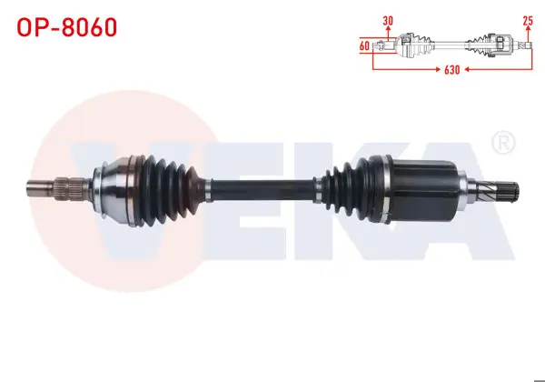 Komple Aks Sol Ön Uzunluk 630mm Opel Insignia B 1.6 CDTI-1.5 T 2017 -