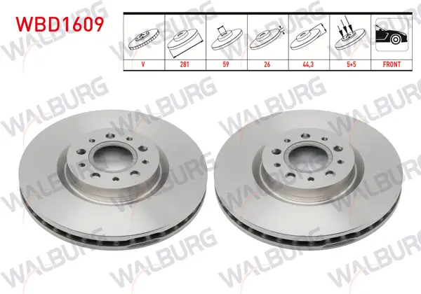 Fren Diski Ön Havalı 5 Bjn 281X26x59x44,3 Fiat Egea Cross Euro 6 2021-