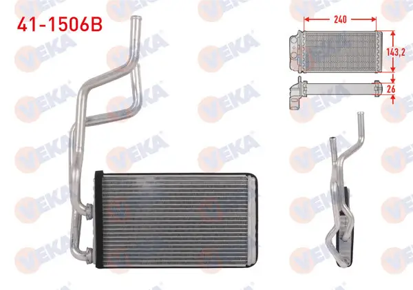 Kalorifer Radyatörü Brazing Citroen C4 Aircross 1.6 HDI 12-/ Peugeot 4007 2.2 HDI 07-13 / 4008 1.6 HDI 12-/ Mitsubishi Lancer VIII 1.5-1.6 Mıvec-1.8 08-/ Outlander II 2.0 06-12 / Asx 1.6 Mıvec 10 -
